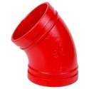 8" 120 Red Painted Grooved 45 Degree Elbow