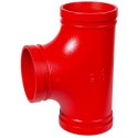 3" 130 Red Painted Grooved Equal Tee