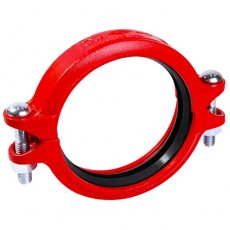 6 5/8" 1G Red Painted Grooved Rigid Coupling