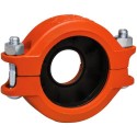 6" x 3" 1N Red Painted Grooved Flexible Reducing Coupling
