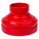 10" x 8" 240 Red Painted Grooved Concentric Reducing Socket
