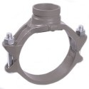 8" x 3" 3G Galvanised Grooved Outlet Mechanical Tee