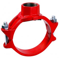 2" x 1/2" 3J Red Painted Threaded Outlet Mechanical Tee