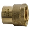 42mm x 1 1/2" BSP Copper Solder Ring Female Straight Adapter