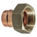 22mm x 3/4" BSP Copper Solder Ring Straight Tap Connector