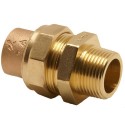28mm x 1" BSP Copper Solder Ring Straight Male Union Adapter