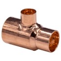 28mm x 22mm x 22mm Copper End Feed Reducing Tee