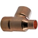 22mm x 15mm x 22mm Copper End Feed Reducing Tee