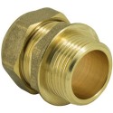 8mm x 1/4" BSP Brass Compression Male Straight Adapter