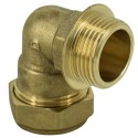 10mm x 1/2" BSP Brass Compression Male 90 Degree Elbow