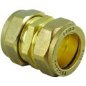 35mm Brass Compression Straight Coupling