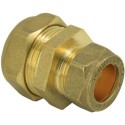 22mm x 15mm Brass Compression Straight Reducing Coupling