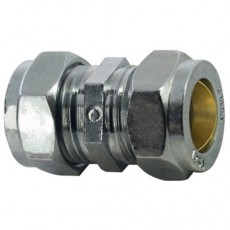22mm Chrome Plated Compression Straight Coupling