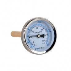 63mm Genebre Art8032 Brass Bimetal Thermometer (Scale 0 - 120°C)
