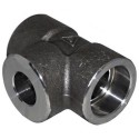 1/2" x 1/4" Socket Weld Black Carbon Steel Reducing Tee (3000lb)