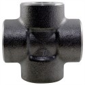 1/4" BSPT Black Carbon Steel Equal Cross (3000lb)