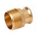 15mm x 1/2" BSP M-Press Copper Industry Male Threaded Straight Adapter