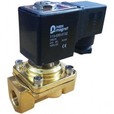 1" PU220 2/2 Brass Normally Closed Zero Rated Assisted Lift Solenoid Valve (NBR Seal)