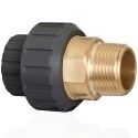 1/2" ABS Plastic x Brass Threaded Composite Union (Male BSP)