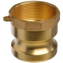 1" EcoCam Type A Brass Male Camlock Coupling (Female BSP Threaded)