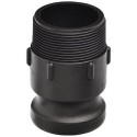 1 1/4" EcoCam Type F Polypropylene Male Camlock Coupling (Male BSP Threaded)