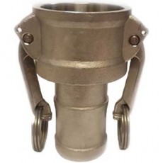 1/2" EcoCam Type C Stainless Steel Female Camlock Hosetail Coupling