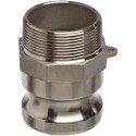 1" EcoCam Type F Stainless Steel Male Camlock Coupling (Male BSP Threaded)