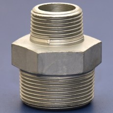 1/2" x 3/8" Galvanised Mild Steel Hexagon Reducing Nipple