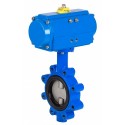 4" Genebre Art5508 Ductile Iron Actuated Lugged & Tapper Butterfly Valve (Double Acting)