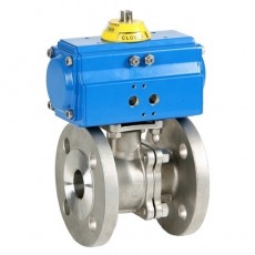 3/4" Genebre Art5528 Stainless Steel Actuated PN40 Flanged Ball Valve (Double Acting)