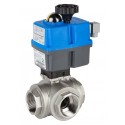 2" Genebre Art5640 3-Way L-Port Stainless Steel Actuated Ball Valve (Electric Actuator)