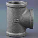 3" Black Malleable Iron Equal Tee