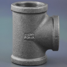 2" Black Malleable Iron Equal Tee
