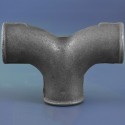 1" Black Malleable Iron Equal Twin Elbow