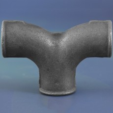 2" Black Malleable Iron Equal Twin Elbow