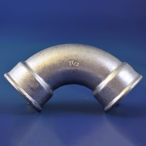 1-1/2" Short Bend 90° Female/Female Galvanised Malleable Iron Pipe Fitting BSP 