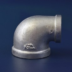 1 1/4" x 1" Galvanised Malleable Iron 90 Degree Reducing Elbow