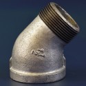 3/4" Galvanised Malleable Iron Male/Female 45 Degree Elbow