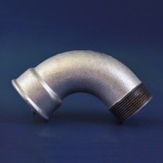 1 1/4" Galvanised Malleable Iron Male/Female 90 Degree Bend