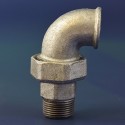 1/2" Galvanised Malleable Iron Male/Female 90 Degree Cone Seat Union Elbow