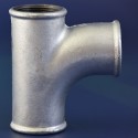 1" x 3/4" x 1/2" Galvanised Malleable Iron Reducing Pitcher Tee