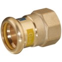 15mm x 1/2" BSP M-Press Aquagas Copper Female Straight Adapter
