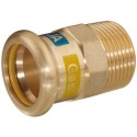 15mm x 1/2" BSP M-Press Aquagas Copper Male Straight Adapter
