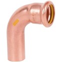 15mm M-Press Aquagas Copper Male/Female 90 Degree Bend