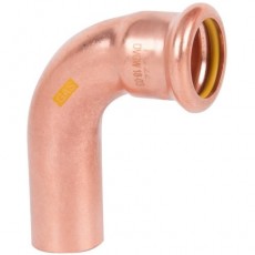 28mm M-Press Aquagas Copper Male/Female 90 Degree Bend