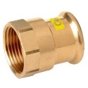 35mm x 1 1/4" BSP M-Press Copper Gas Female Threaded Straight Adapter