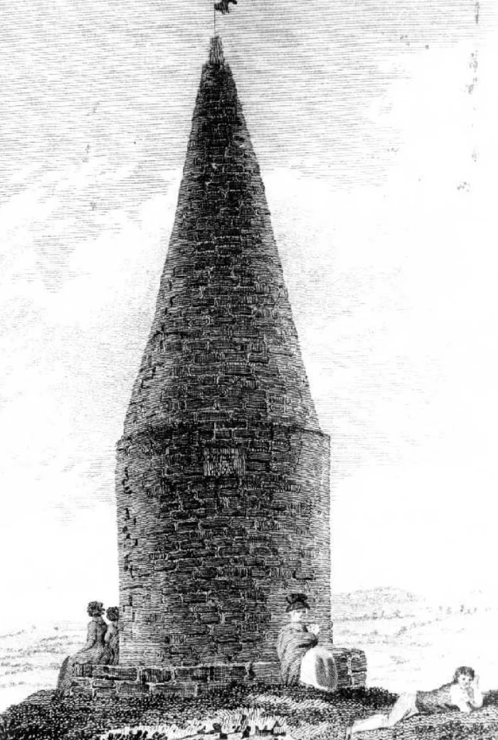 Hartshead Pike spotting station as it was originally built in 1751