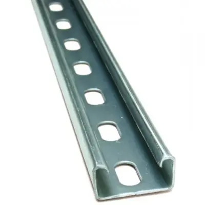 41mm x 21mm BZP Mild steel galvanised slotted channel for M12 nuts, bolts and Unistrut brackets.