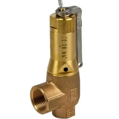 Albion Art645 Bronze high discharge safety valve with BSP threaded ends, also known as a pressure relief valve.