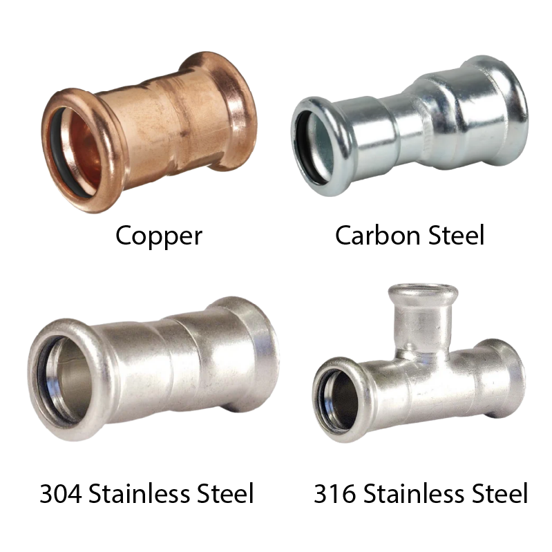 Examples of press fitting materials